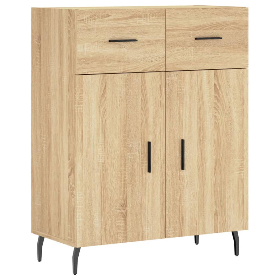 Dressoir 69,5X34X90 Cm Bewerkt Hout Kleurig Sonoma eiken