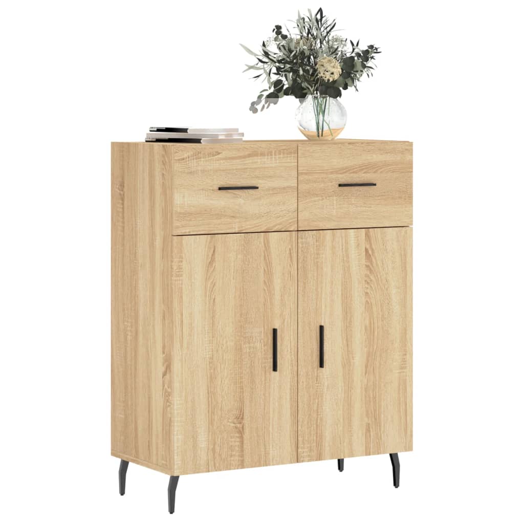 Dressoir 69,5X34X90 Cm Bewerkt Hout Kleurig Sonoma eiken