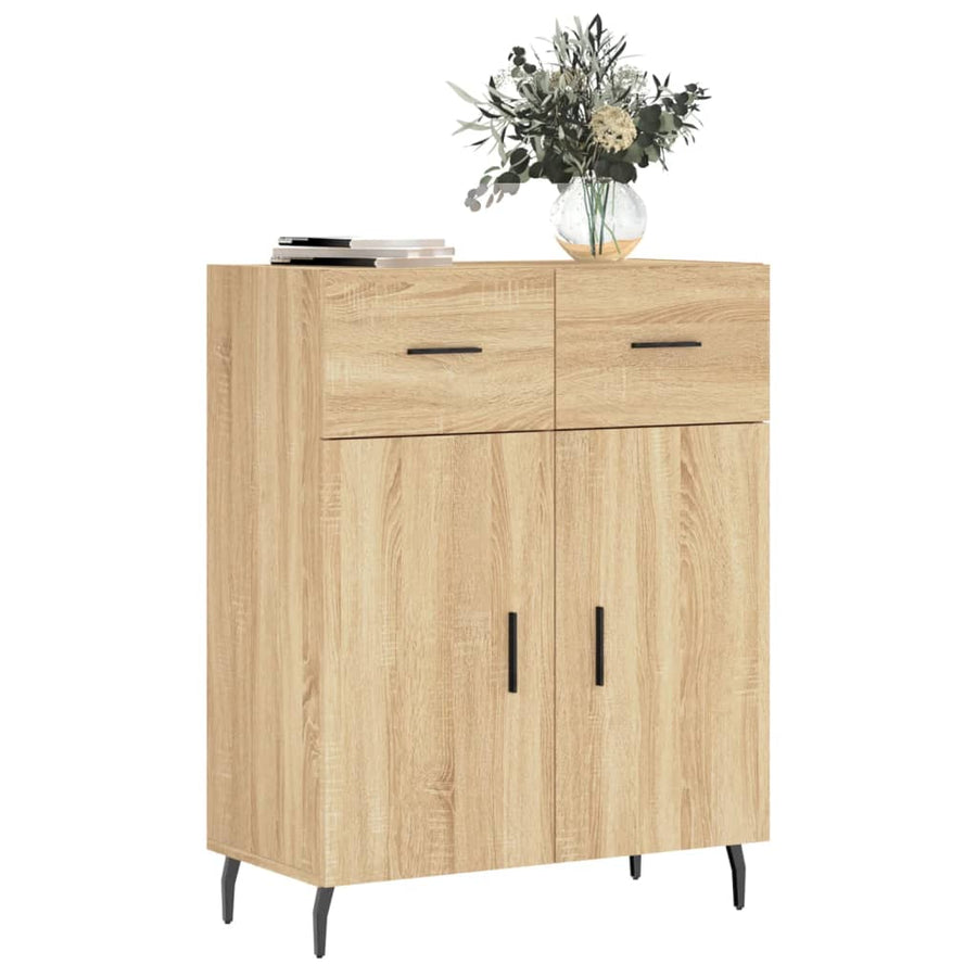 Dressoir 69,5X34X90 Cm Bewerkt Hout Kleurig Sonoma eiken