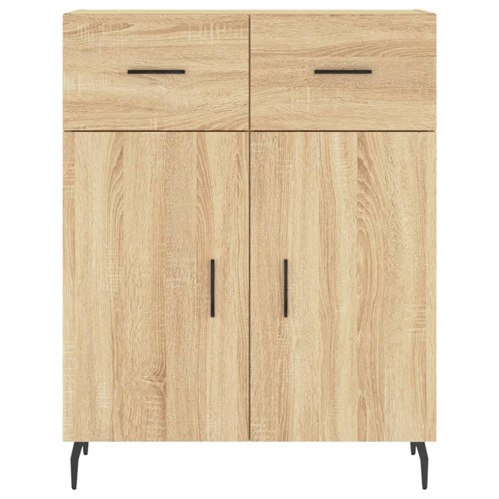 Dressoir 69,5X34X90 Cm Bewerkt Hout Kleurig Sonoma eiken