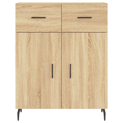 Dressoir 69,5X34X90 Cm Bewerkt Hout Kleurig Sonoma eiken