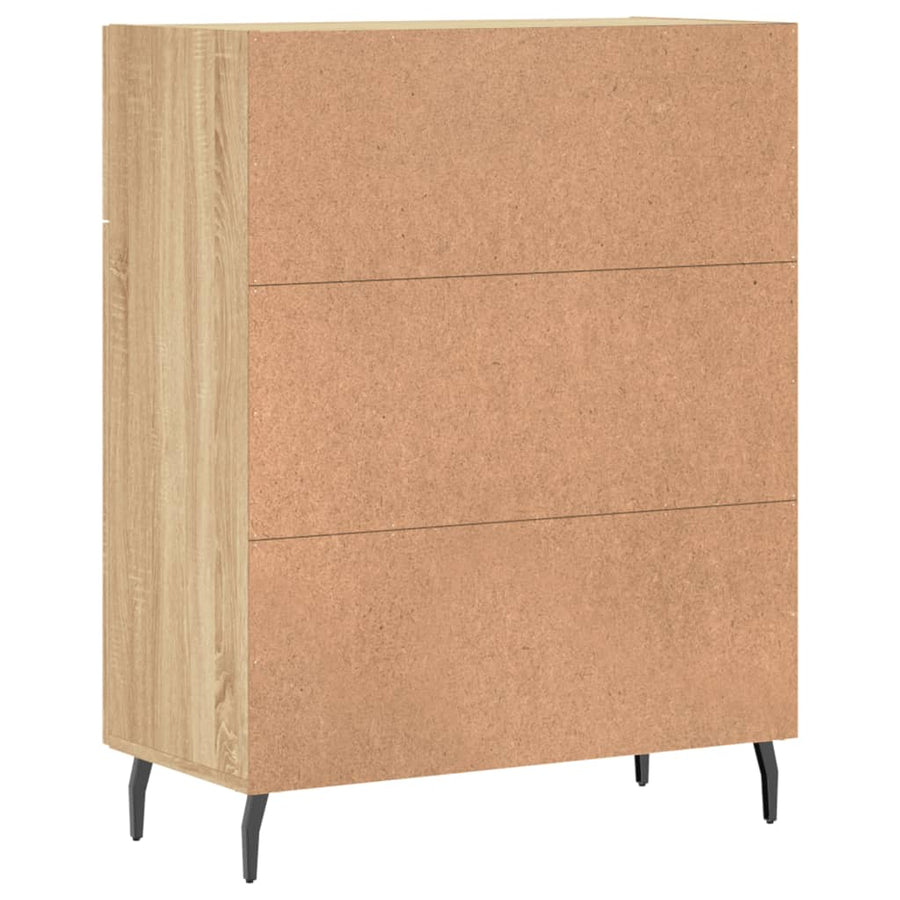 Dressoir 69,5X34X90 Cm Bewerkt Hout Kleurig Sonoma eiken