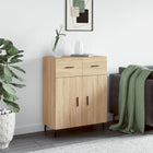 Dressoir 69,5x34x90 cm bewerkt hout sonoma eikenkleurig