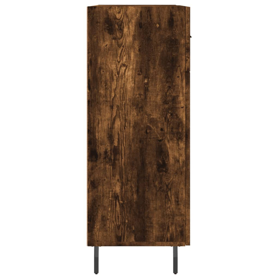 Dressoir 69,5X34X90 Cm Bewerkt Hout Kleurig Gerookt eiken
