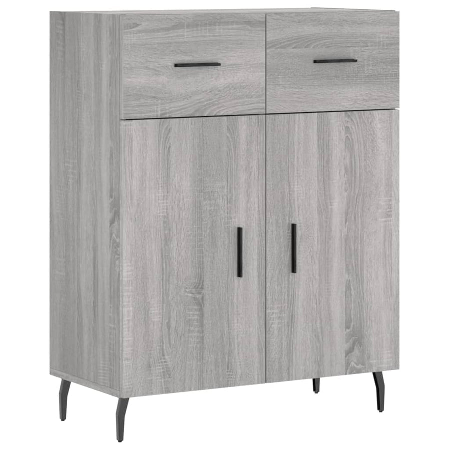Dressoir 69,5X34X90 Cm Bewerkt Hout Eikenkleurig Grijs sonoma
