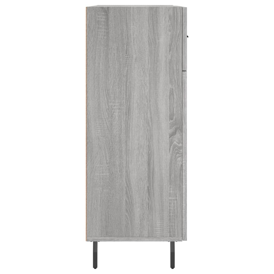 Dressoir 69,5X34X90 Cm Bewerkt Hout Eikenkleurig Grijs sonoma