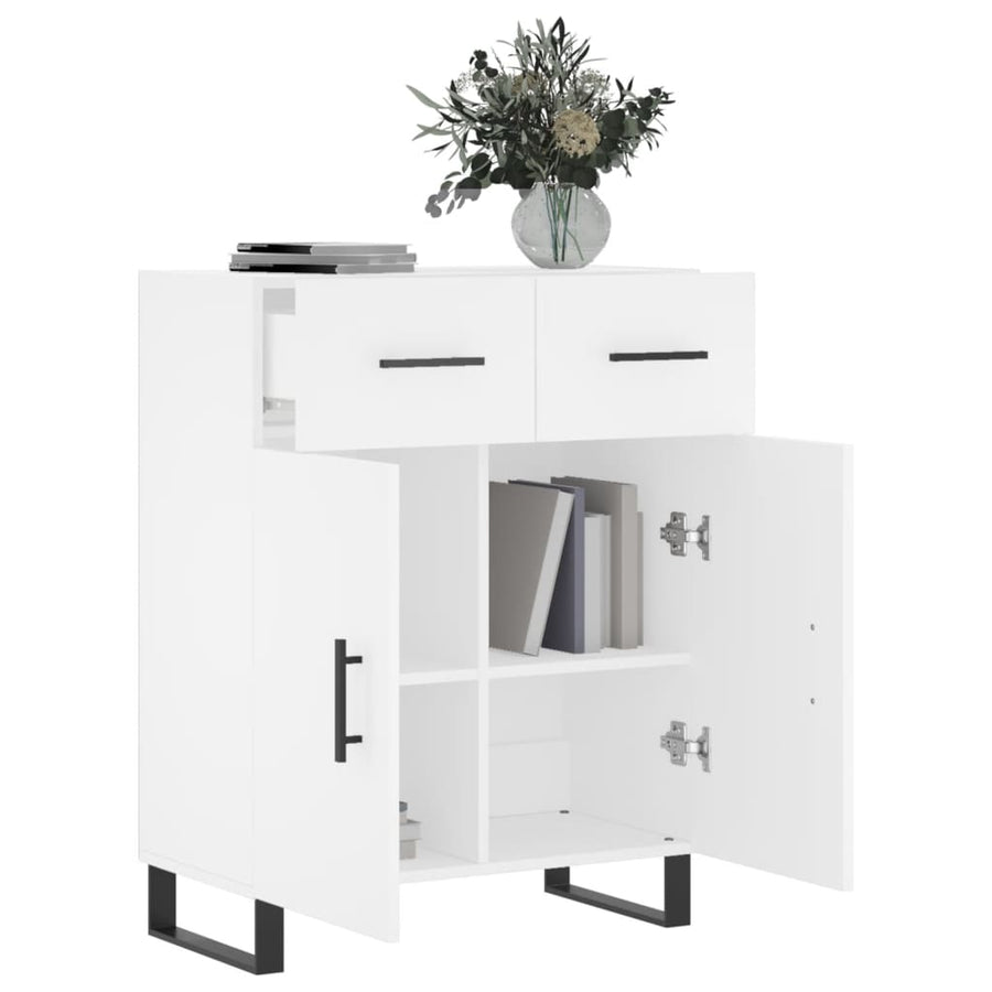 Dressoir 69,5X34X90 Cm Bewerkt Hout Wit
