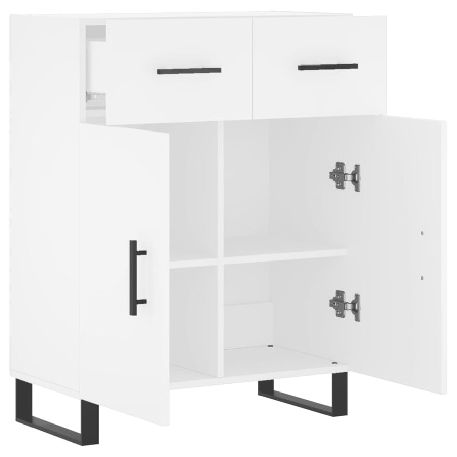 Dressoir 69,5X34X90 Cm Bewerkt Hout Wit