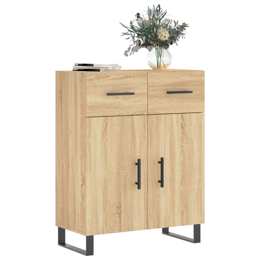 Dressoir 69,5X34X90 Cm Bewerkt Hout Kleurig 1 Sonoma eiken