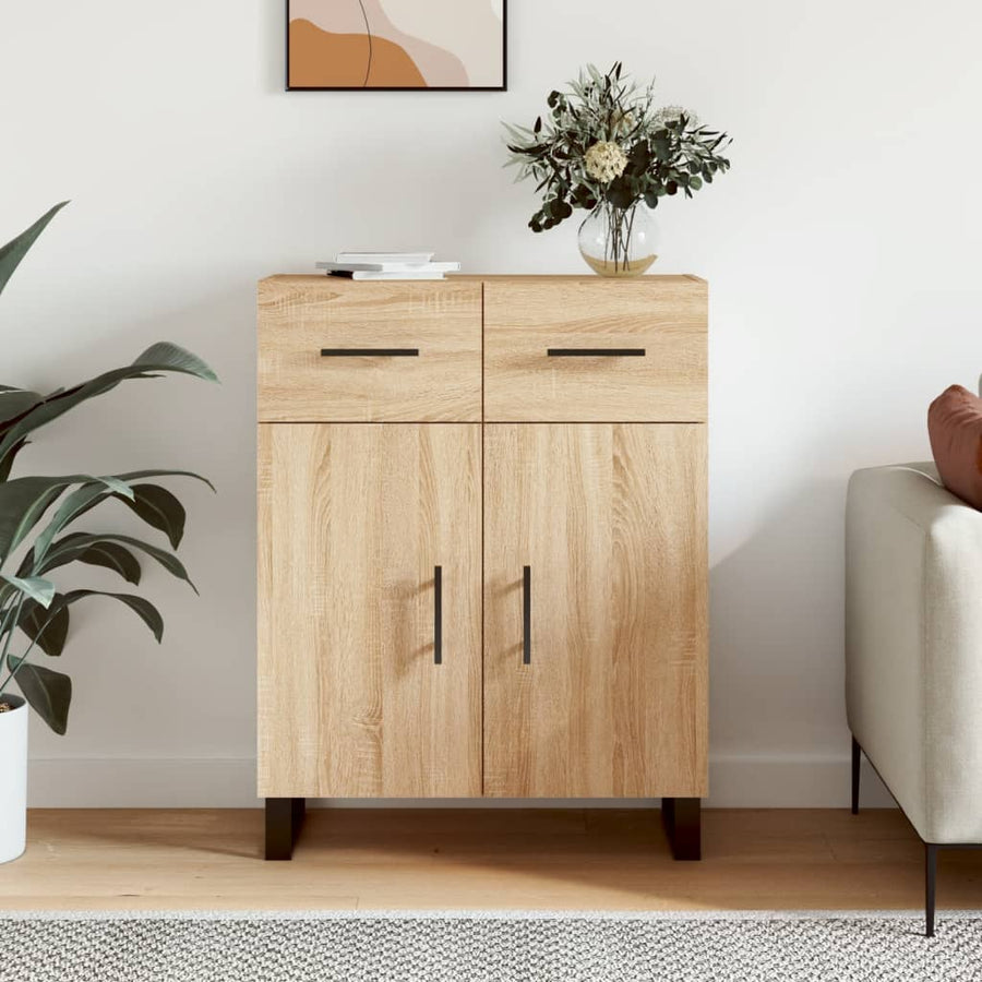 Dressoir 69,5X34X90 Cm Bewerkt Hout Kleurig 1 Sonoma eiken