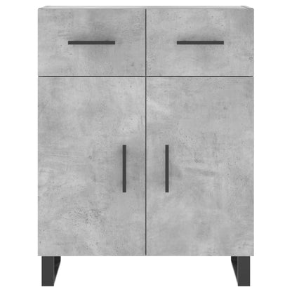 Dressoir 69,5X34X90 Cm Bewerkt Hout Betongrijs