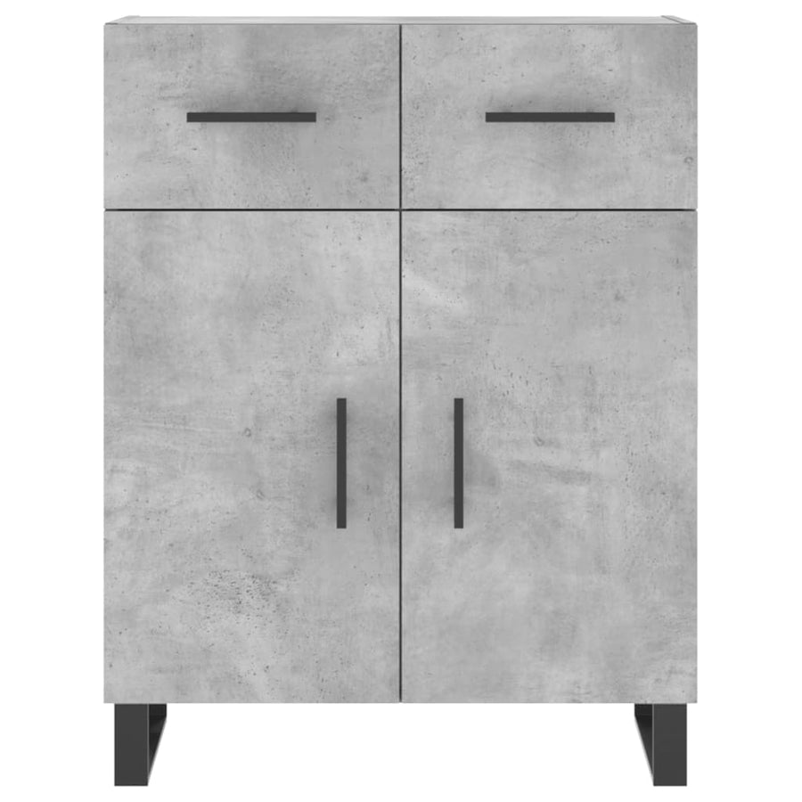 Dressoir 69,5X34X90 Cm Bewerkt Hout Betongrijs