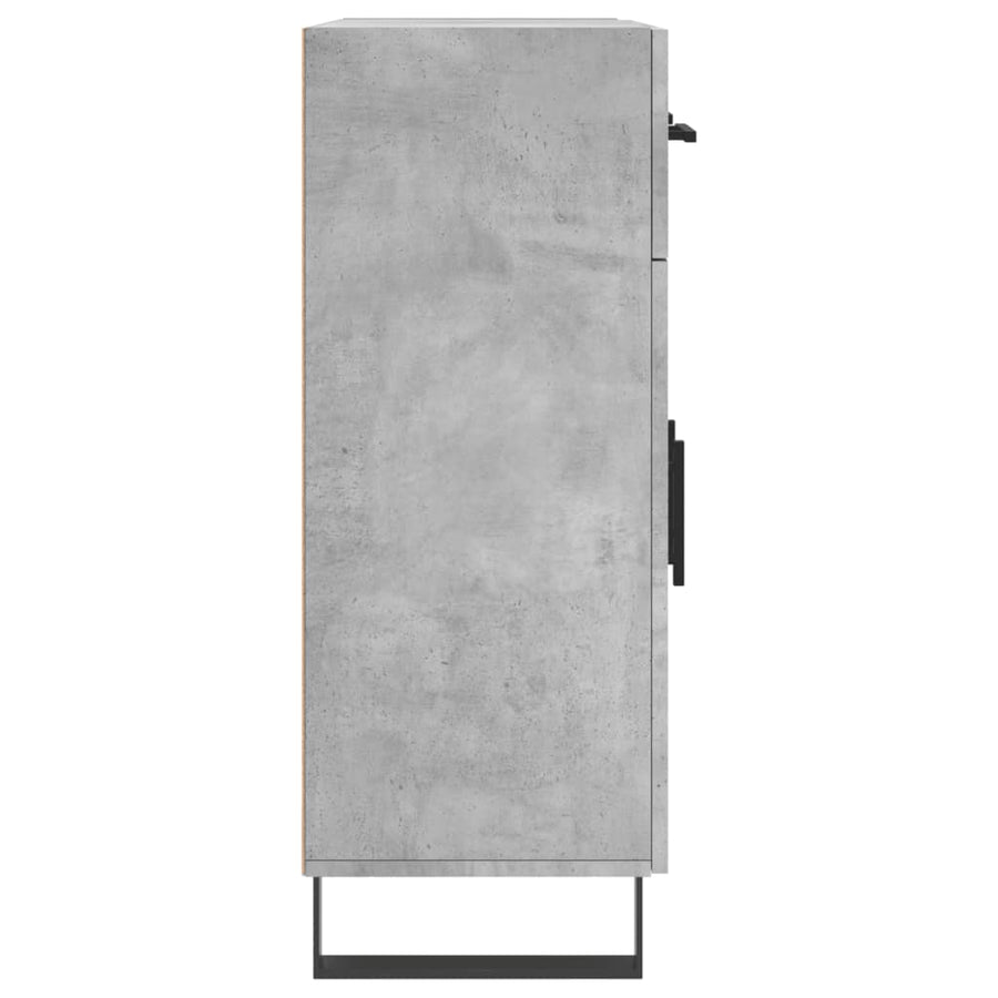 Dressoir 69,5X34X90 Cm Bewerkt Hout Betongrijs