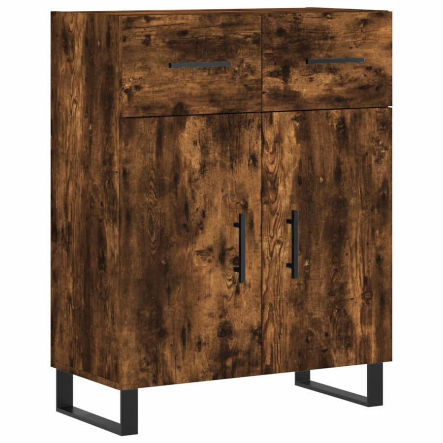 Dressoir 69,5x34x90 cm bewerkt hout gerookt eikenkleurig