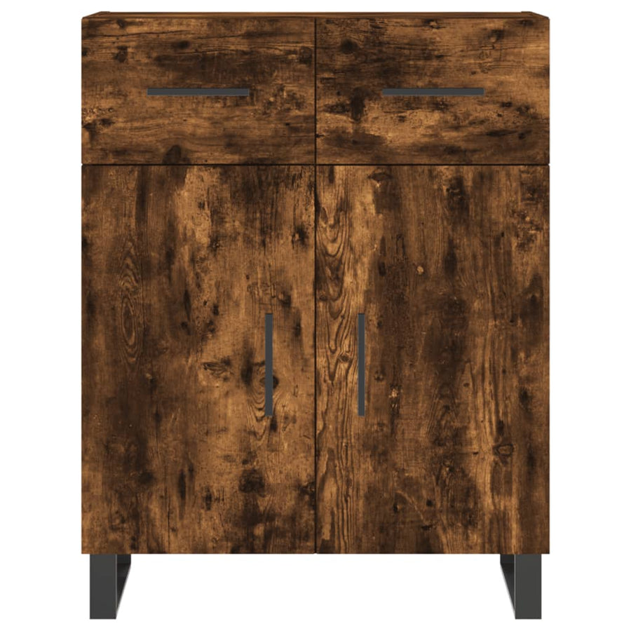 Dressoir 69,5x34x90 cm bewerkt hout gerookt eikenkleurig