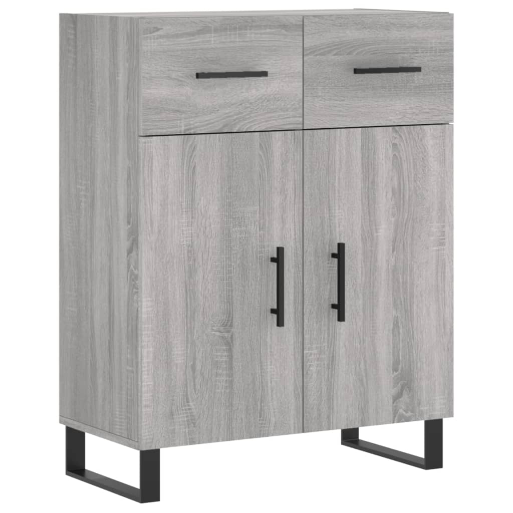 Dressoir 69,5X34X90 Cm Bewerkt Hout Grijs Sonoma Eikenkleurig