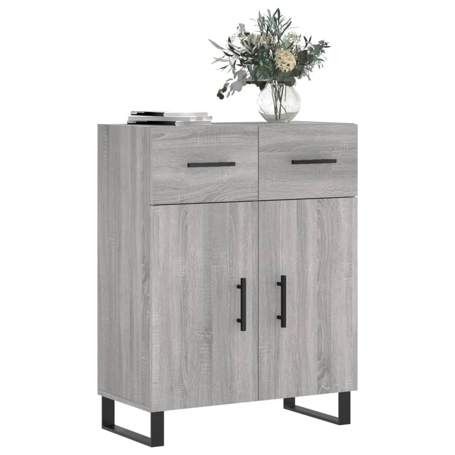Dressoir 69,5X34X90 Cm Bewerkt Hout Grijs Sonoma Eikenkleurig