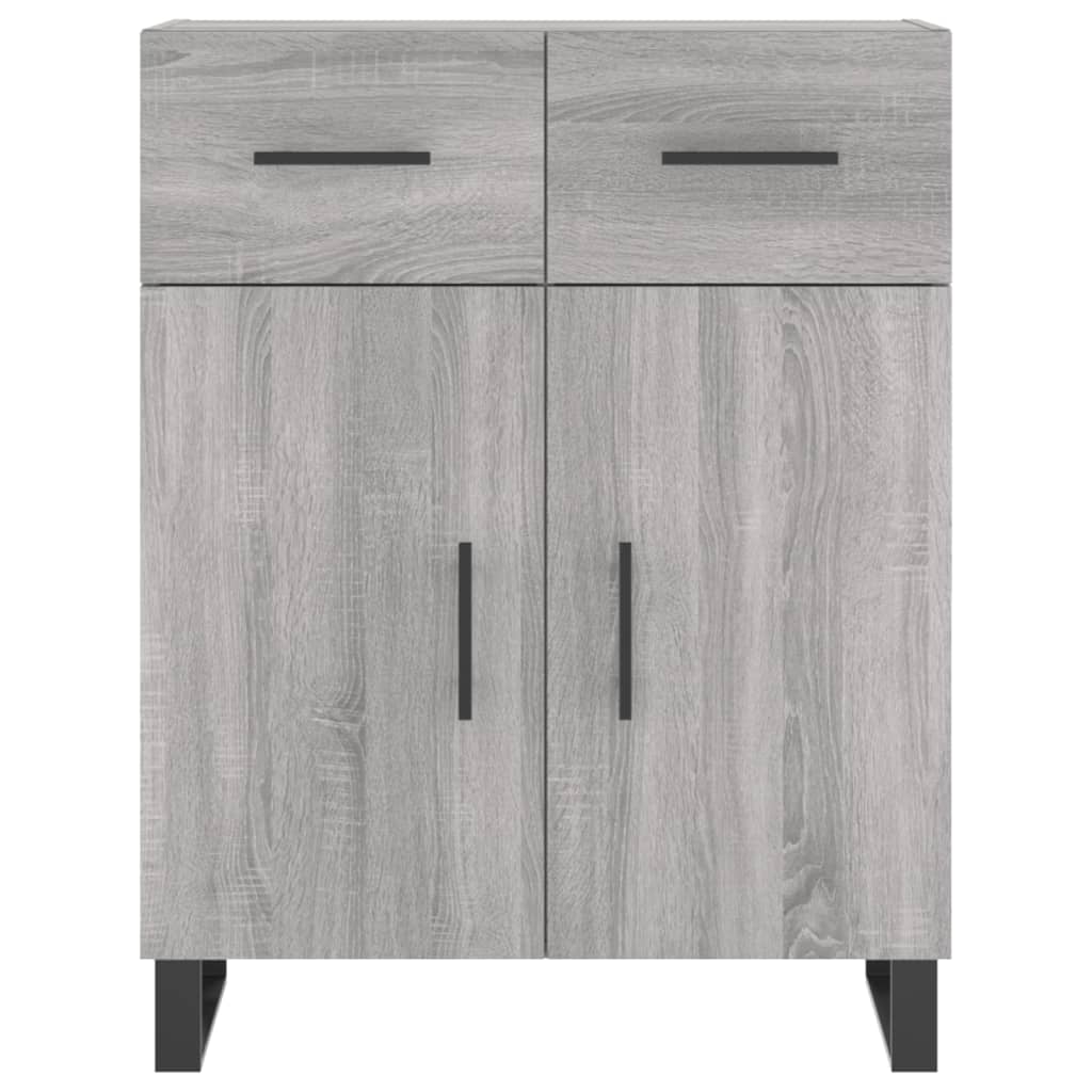 Dressoir 69,5X34X90 Cm Bewerkt Hout Grijs Sonoma Eikenkleurig