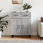 Sideboard 69.5x34x90 cm engineered wood grey Sonoma oak look