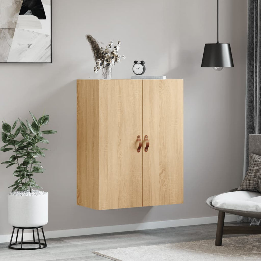 Wandkast 69,5X34X90 Cm Kleurig Sonoma eiken