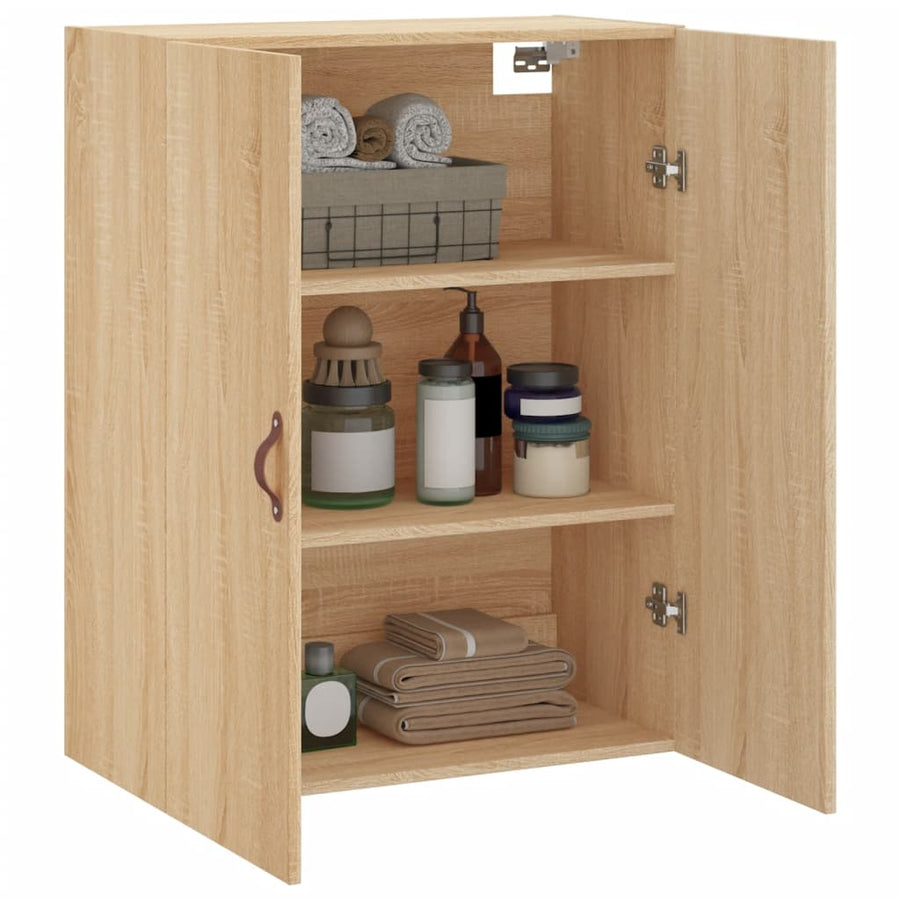 Wandkast 69,5X34X90 Cm Kleurig Sonoma eiken