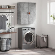 Wandkast 69,5x34x90 cm betongrijs bewerkt hout