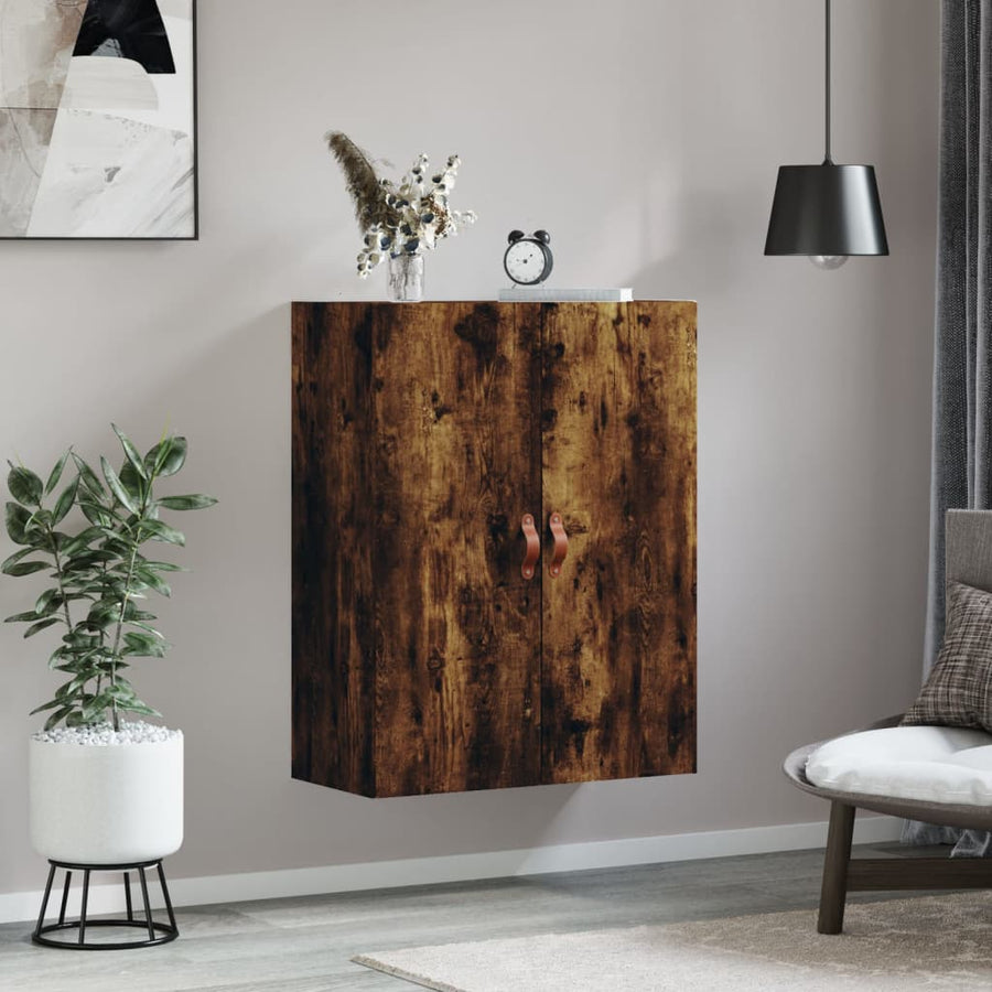 Wandkast 69,5x34x90 cm gerookt eikenkleurig