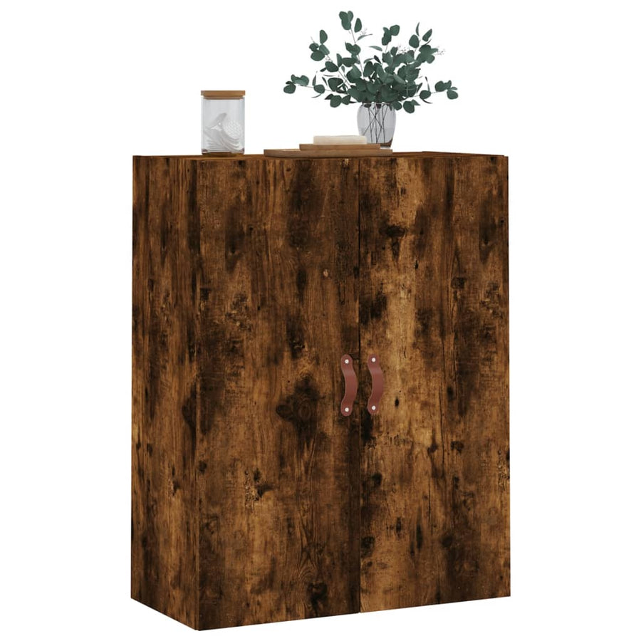 Wandkast 69,5x34x90 cm gerookt eikenkleurig