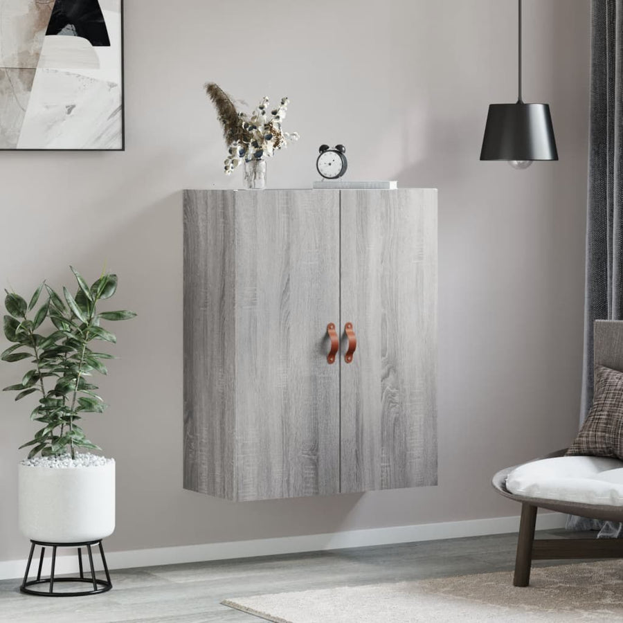 Wandkast 69,5X34X90 Cm Grijs Sonoma Eikenkleurig