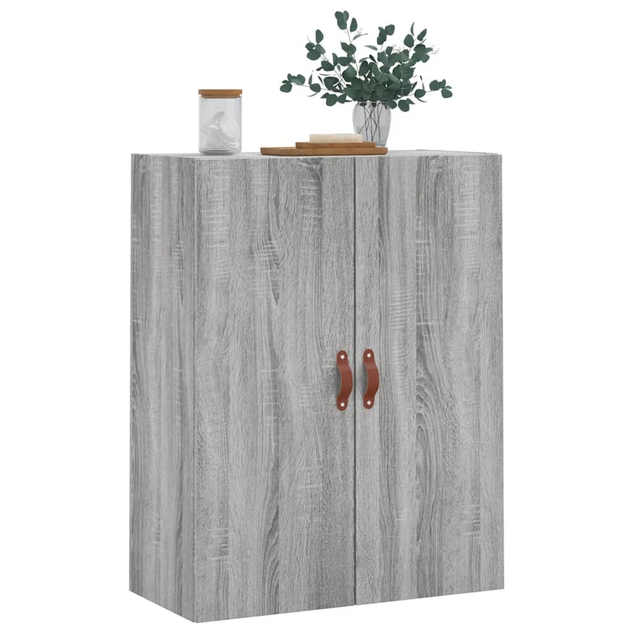 Wandkast 69,5X34X90 Cm Grijs Sonoma Eikenkleurig