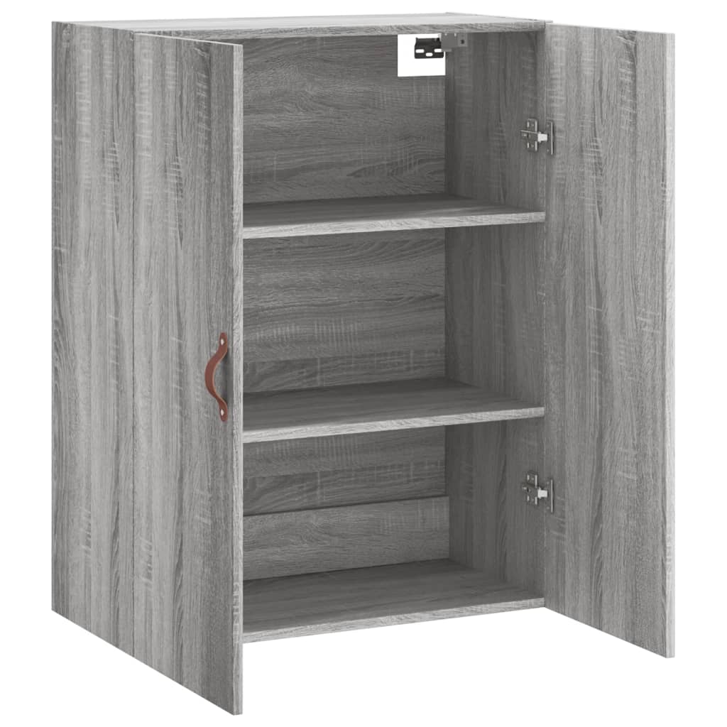 Wandkast 69,5X34X90 Cm Grijs Sonoma Eikenkleurig