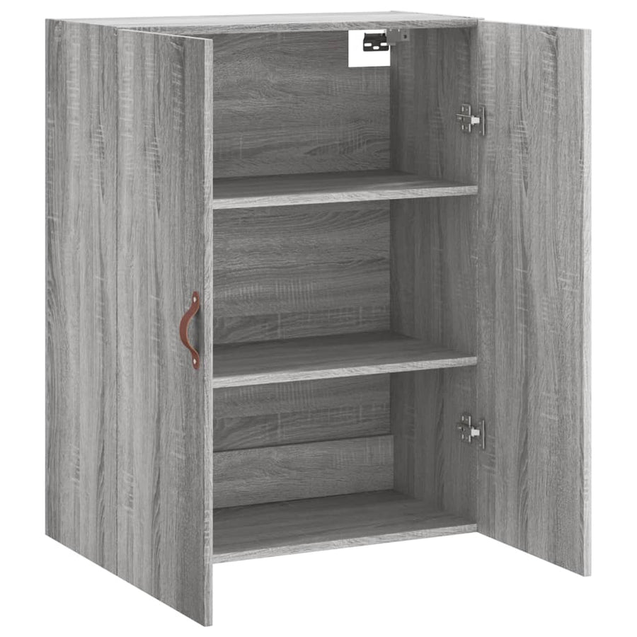 Wandkast 69,5X34X90 Cm Grijs Sonoma Eikenkleurig