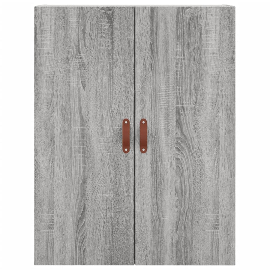Wandkast 69,5X34X90 Cm Grijs Sonoma Eikenkleurig