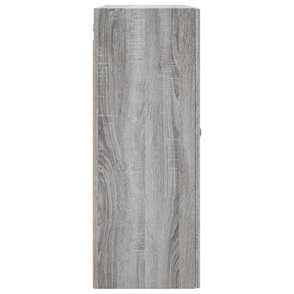 Wandkast 69,5X34X90 Cm Grijs Sonoma Eikenkleurig