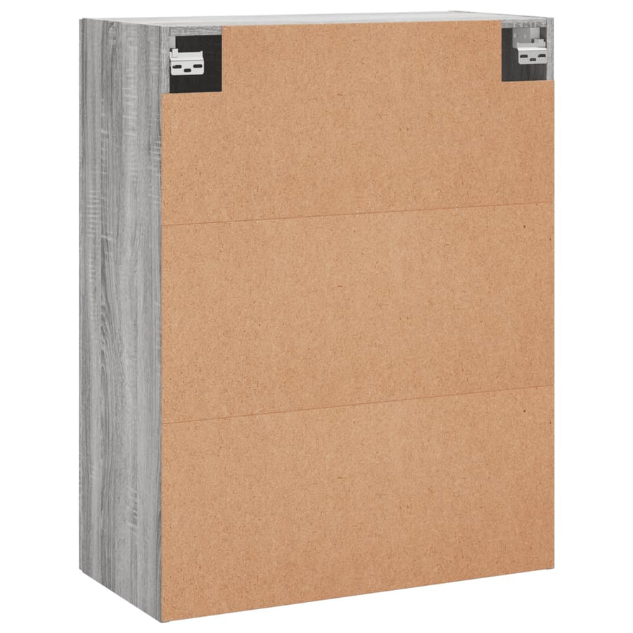 Wandkast 69,5X34X90 Cm Grijs Sonoma Eikenkleurig
