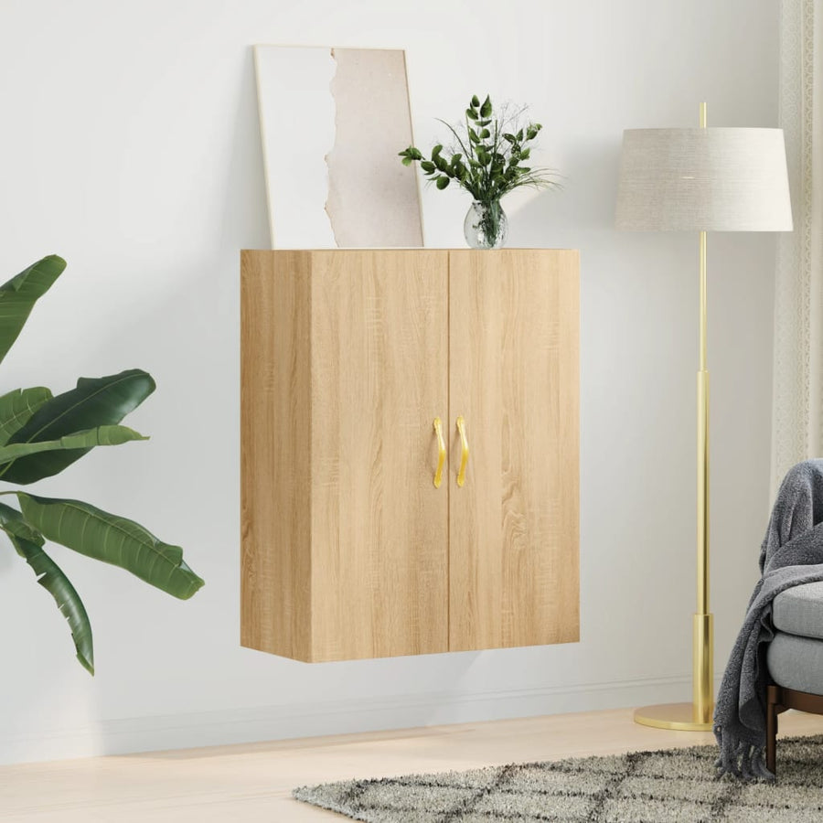 Wandkast 69,5X34X90 Cm Kleurig Sonoma eiken