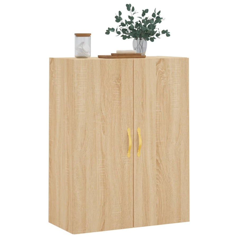 Wandkast 69,5X34X90 Cm Kleurig Sonoma eiken