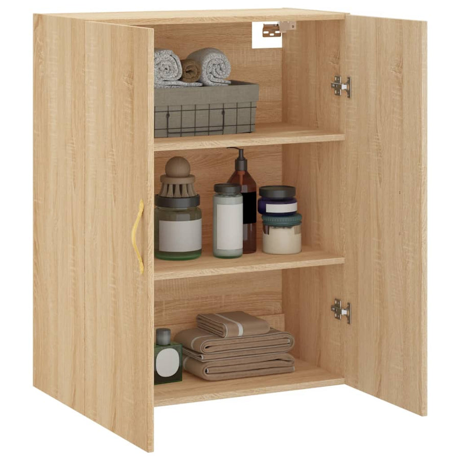 Wandkast 69,5X34X90 Cm Kleurig Sonoma eiken