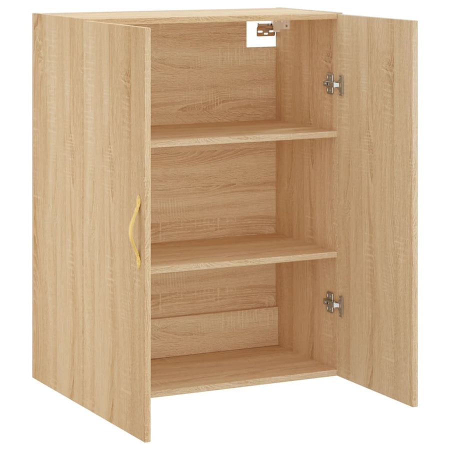 Wandkast 69,5X34X90 Cm Kleurig Sonoma eiken