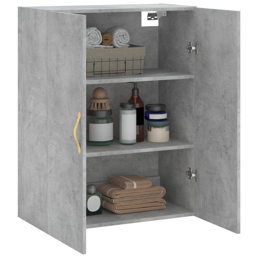 Wandkast 69,5X34X90 Cm Betongrijs