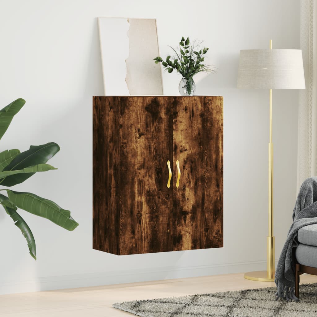 Wandkast 69,5X34X90 Cm Gerookt Eikenkleurig