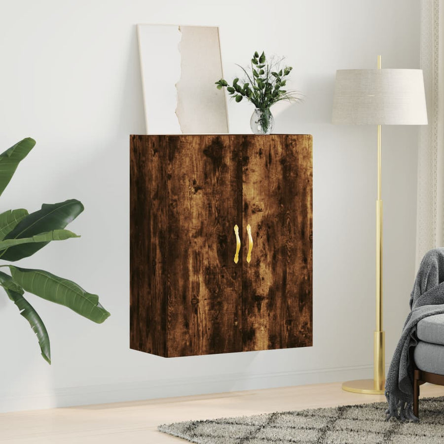 Wandkast 69,5X34X90 Cm Gerookt Eikenkleurig