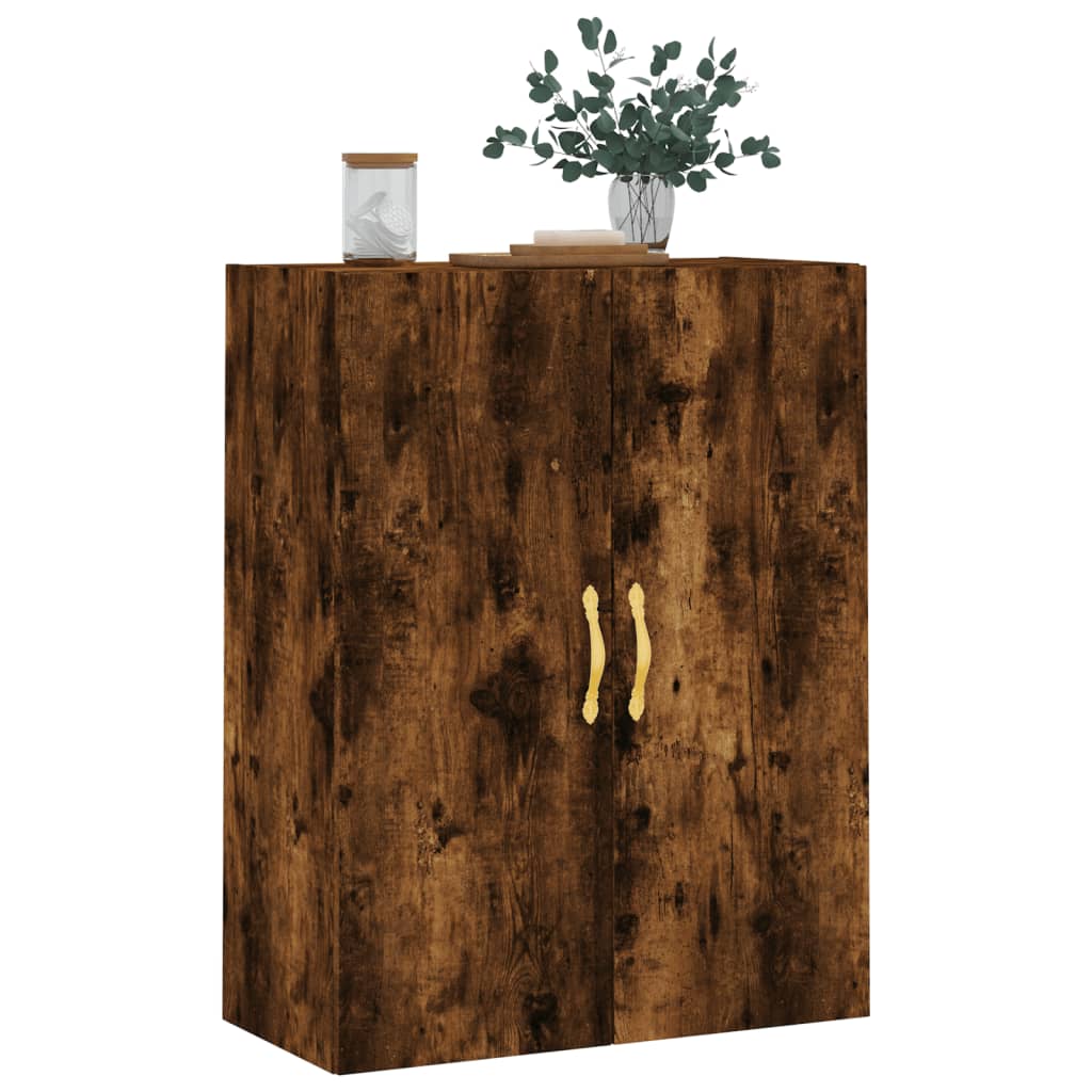 Wandkast 69,5X34X90 Cm Gerookt Eikenkleurig
