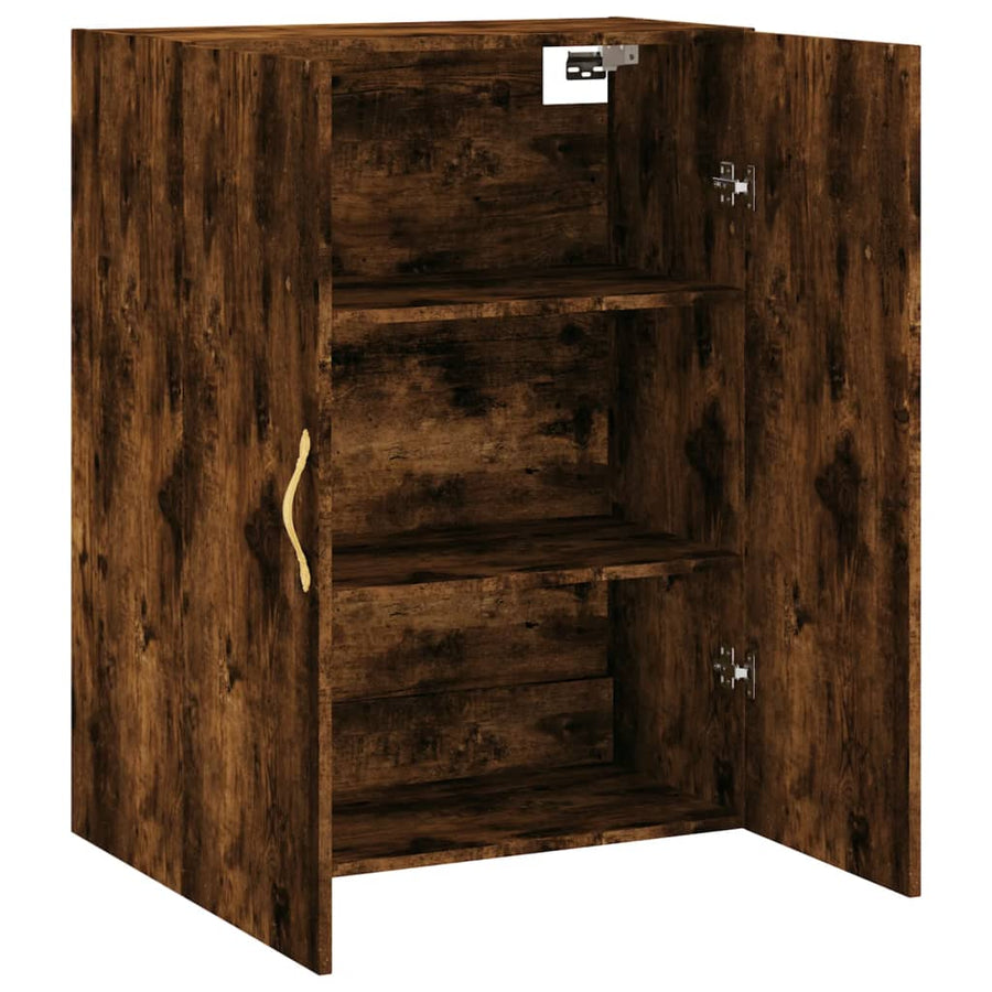 Wandkast 69,5X34X90 Cm Gerookt Eikenkleurig