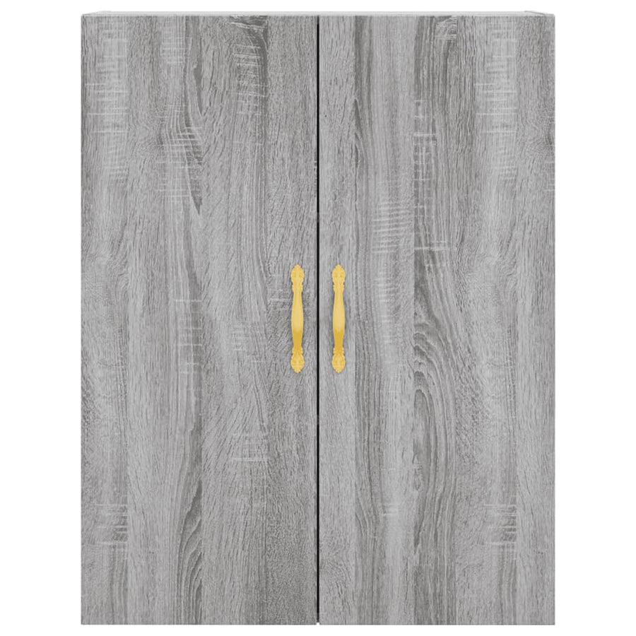 Wandkast 69,5X34X90 Cm Grijs Sonoma Eikenkleurig