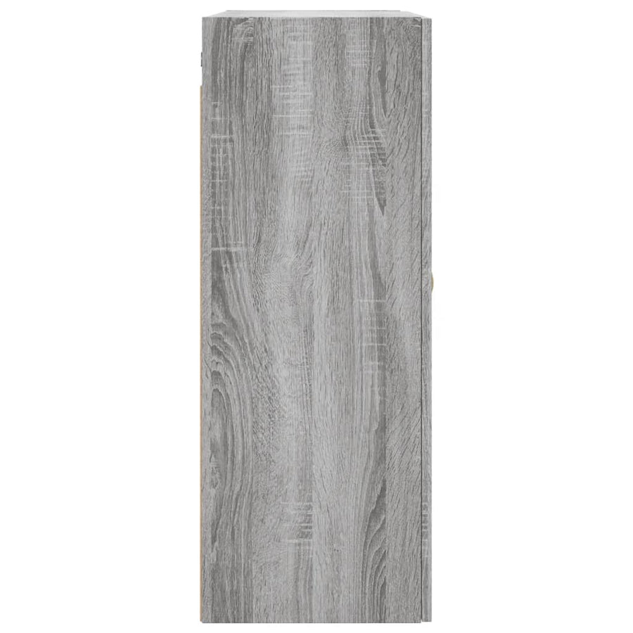 Wandkast 69,5X34X90 Cm Grijs Sonoma Eikenkleurig