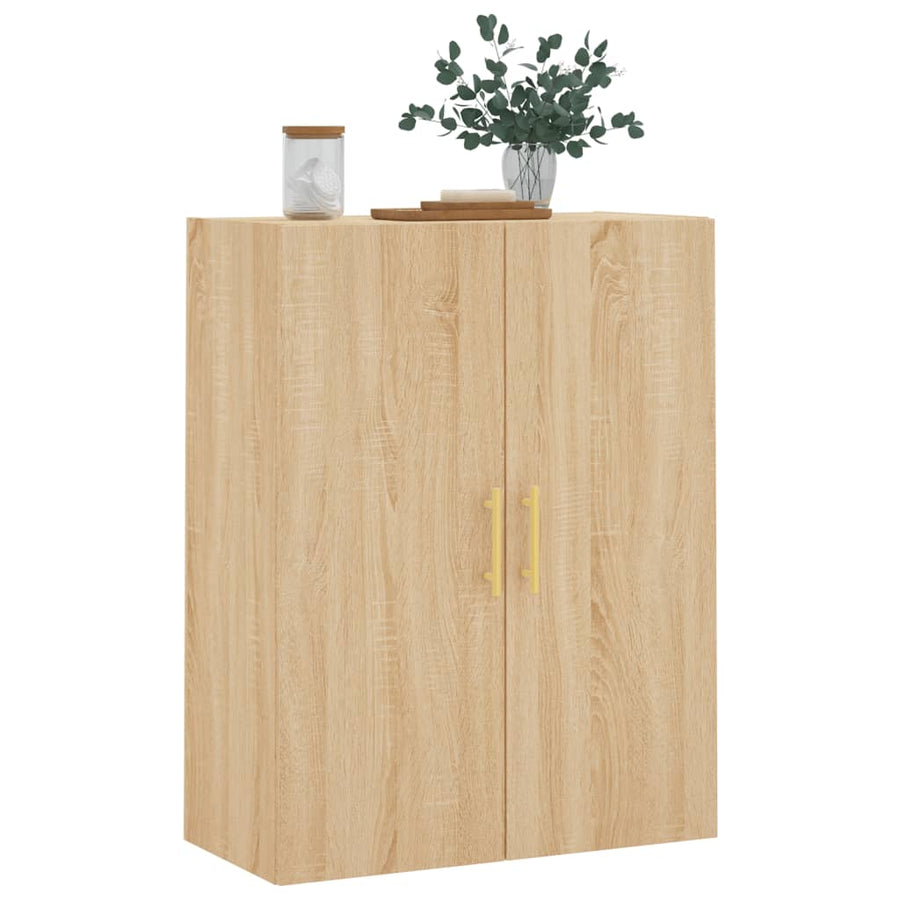 Wandkast 69,5X34X90 Cm Kleurig Sonoma eiken