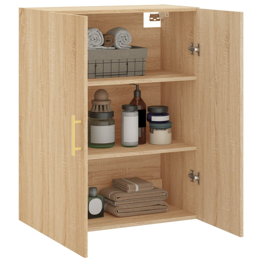 Wandkast 69,5X34X90 Cm Kleurig Sonoma eiken