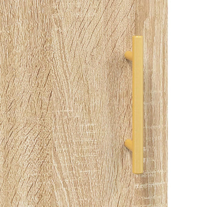 Wandkast 69,5X34X90 Cm Kleurig Sonoma eiken