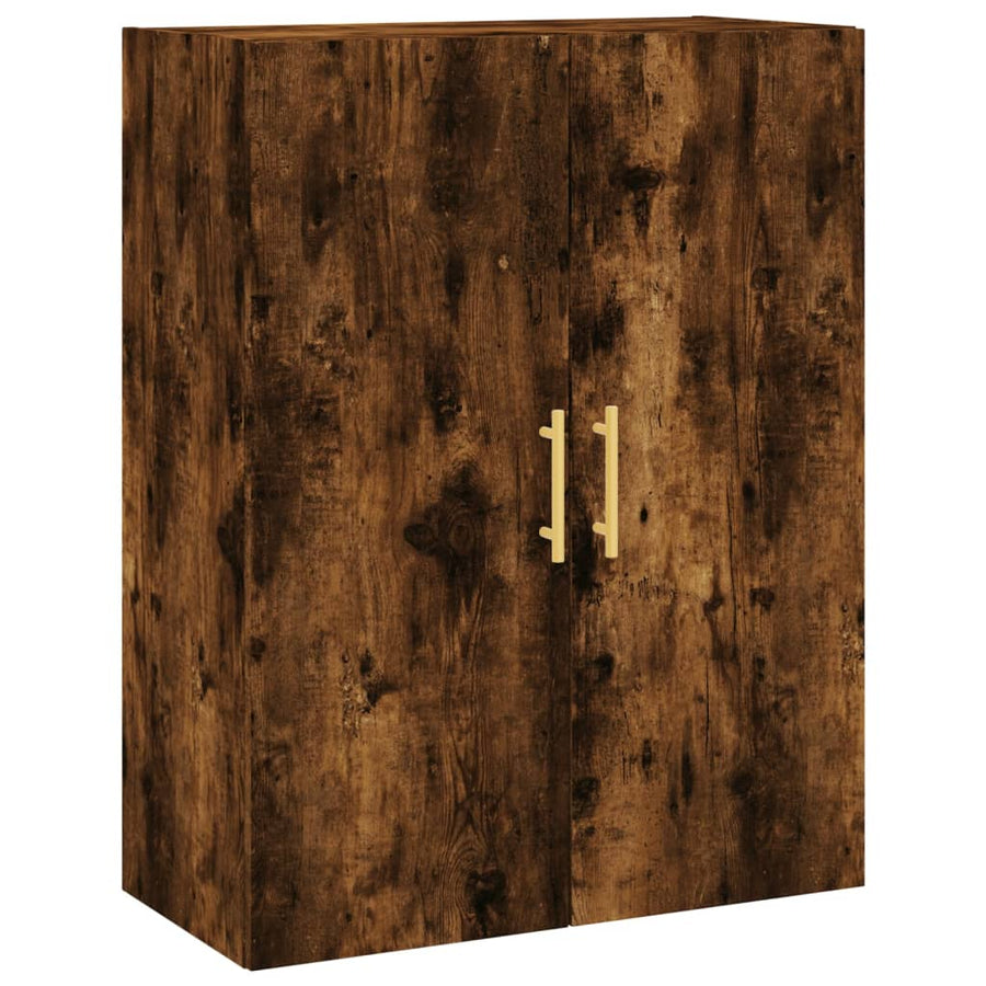 Wandkast 69,5X34X90 Cm Kleurig Gerookt eiken